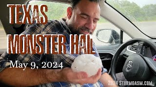 Texas Monster Hail in Johnson City May 9 2024 [upl. by Izmar]