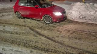 DRIFTING MY SKODA FABIA IN THE SNOW [upl. by Irtak]