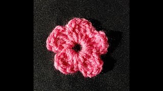 Comment faire une fleur de 5 pétales au crochet [upl. by Chaddy]