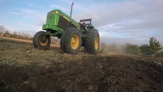 John Deere 2755 Mowing And Disking An Old Cabbage Field [upl. by Hebner408]