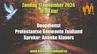 17 november 2024 Doopdienst Welkomkerk 1000 [upl. by Euqinitram]