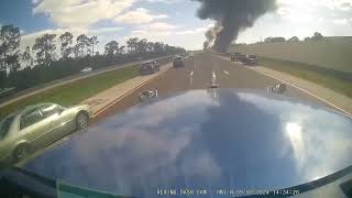 Naples plane crash Dashcam video shows moment plane crashes on busy I75 Florida highway [upl. by Leahcym160]