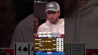 WSOP 2023 final table ALLIN moment JJ Vs QQ Vs KK Main event [upl. by Elyc]