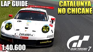 GT7 Barcelona  Catalunya GP No Chicane Lap Guide Gran Turismo 7 [upl. by Aleekat]