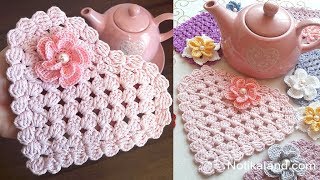 Crochet Doily EASY Crochet Heart doily tutorial [upl. by Delphinia]