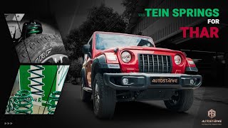 Mahindra Thar with TEIN OE Tech suspension Upgrades  Autostarke [upl. by Jackelyn]