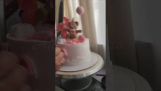 Cute pink bear candyland cake shortsvideo shorts cake cakedecoratingtutorials cakedesign [upl. by Levy]