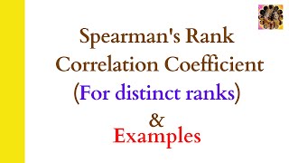 Sikho Spearmans Rank correlation coefficient  Examples of Rank correlation coefficient [upl. by Akenom]