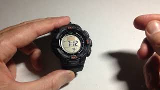 Casio Pro Trek PRG270 Adjust DST setting Daylight Savings Time [upl. by Yeuh]