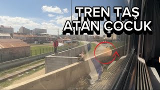 TREN’E ÇOCUK TAŞ FIRLATI KARS ANKARA DOĞU EKPRES VLOG 2 erzurum [upl. by Adnilec]