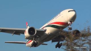 new BIMAN Bangladesh Boeing 777300ER 77W LANDING in Rome Fiumicino Leonardo da Vinci FCOLIRF [upl. by Auqinaj]