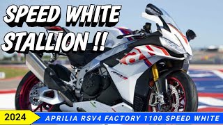 2024 Aprilia RSV4 Factory 1100 Speed White First Look [upl. by Esinyt315]