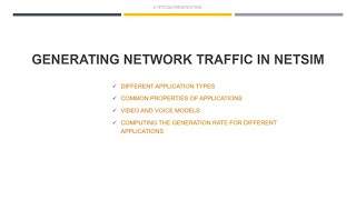 Generating Network Traffic in NetSim [upl. by Gehlbach]