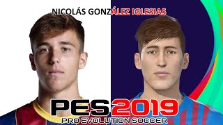 NICOLÁS GONZÁLEZ IGLESIAS  PES 201920202021  FACE BUILD amp STATS [upl. by Celka]