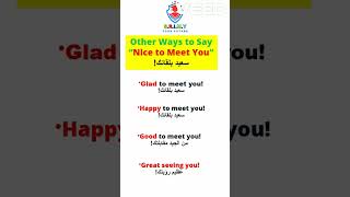 Arrêtez de direquotEnchanté de vous rencontrerquotOther Ways To Say quotnice to meet you English [upl. by Anderegg]