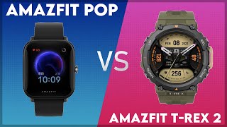 Amazfit Pop vs Amazfit TRex 2 Comparison [upl. by Deborath]