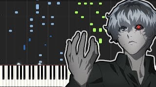 Tokyo Ghoulre OP  Asphyxia Piano Tutorial [upl. by Sorrows]