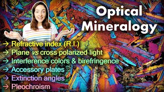 Optical Mineralogy Pt1 Plane amp Cross Polarized Light Birefringence Pleochroism etc  GEO GIRL [upl. by Herwin821]