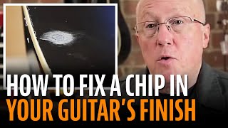 Fixing a small chip in a guitar finish [upl. by Johannes]