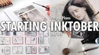 Starting Inktober 2024 Art Vlog・How to plan prep and start an art challenge・favorite prompts [upl. by Eizzik404]