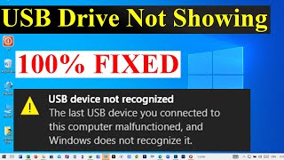 USB Device not recognized Windows 10  11 Fixed  How to fix Unrecognized USB Flash Drive [upl. by Eceryt414]