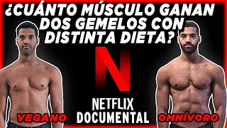 Cuánto músculo pueden ganar dos gemelos con distinta dieta Dieta Vegana vs Omnívora [upl. by Houlberg526]