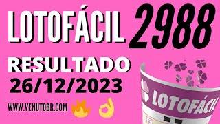 🍀 Resultado Lotofácil 2988 [upl. by Tsuda]