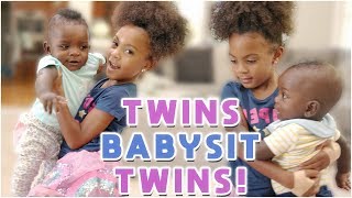 Twins Babysit Other Twins [upl. by Amund]