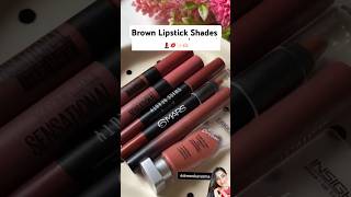 Smudge proof Brown lipstick shades for Indian dusky skin✨ Matte Lip Crayons ✨ waterproof Lip swatche [upl. by Normie]