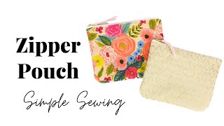 The Easiest Zipper Pouch Tutorial FREE PATTERN [upl. by Animaj52]