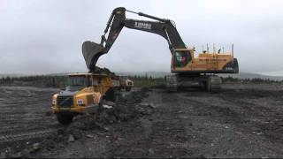 Volvo EC700B with Volvo A40 trucks [upl. by Greenwald]