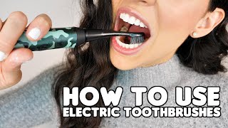 How To Use An Electric Toothbrush Correctly [upl. by Quickman]