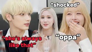 TXT HUENINGKAI exposing his sister kep1er BAHIYYIH in front of EUNCHAE [upl. by Nedle500]