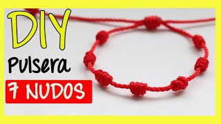 PULSERA de HILO ROJO con 《7 NUDOS》 📿 [upl. by Alrep]