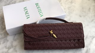 BOTTEGA VENETA Andiamo Clutch Bag Barolo Unboxing [upl. by Efeek]