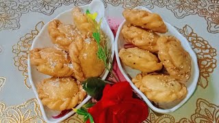 Crispy Badam puli pitha  বাদাম পুলি পিঠা রেসিপি  Snacks Badam puli pitha [upl. by Utica]