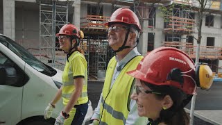 Skanska Group CEO Anders Danielsson visits the Modřanský Cukrovar project in Prague Czech Republic [upl. by Notse572]