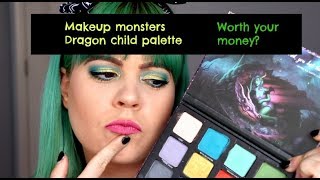 Makeup Monsters Dragon Child Palette  Swatches First Impression Review [upl. by Yajnas953]