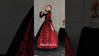 Wine Red Floral Brocade Marie Antoinette Georgian 18th Century Victorian Dress Historical Gown [upl. by Sheaff]