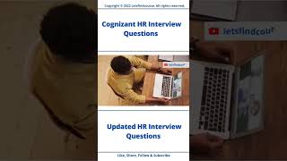 Updated Cognizant HR Interview Questions cognizant shorts [upl. by Novyart]