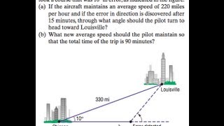 Law of Cosines Revising a Flight Plan [upl. by Anilok]