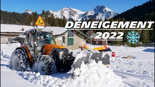 ❄️ DÉNEIGEMENT dans les ALPES 2022  Ouverture à 1400m avec un LINTRAC  😍🚜 [upl. by Hcirdla]