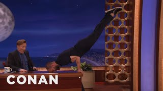 Jamie Dornan Turns Conan’s Desk Into A Pommel Horse  CONAN on TBS [upl. by Nytnerb]