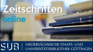 EJournals im Göttinger Universitätskatalog finden [upl. by Lamori933]