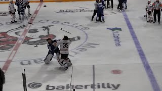 Niagara IceDogs goalie Owen Flores vs Brampton Steelheads goalie Jack Ivankovic [upl. by Glyn299]