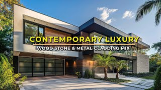 Contemporary House Architecture Combine Wood Glass Stone and Metal Cladding [upl. by Freida148]