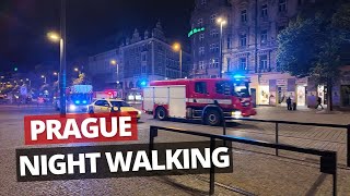 Prague Citywalking After Dark  Weekend Nightlife In Spring [upl. by Lance552]