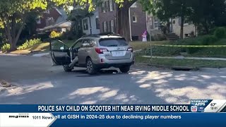 Child on scooter hit by SUV near Irving Middle School police say [upl. by Mcquade]