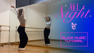 IVE 아이브  ALL NIGHT feat Saweetie Dance Tutorial  SLOW MUSIC amp MIRRORED [upl. by Weiner]