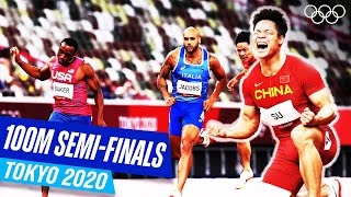 The 100m semifinals at Tokyo 2020 [upl. by Enak]